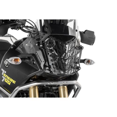 01-632-5095-0 Headlamp guard black with quick release fastener for Yamaha Tenere 700 (-2024) *OFFROAD USE ONLY*