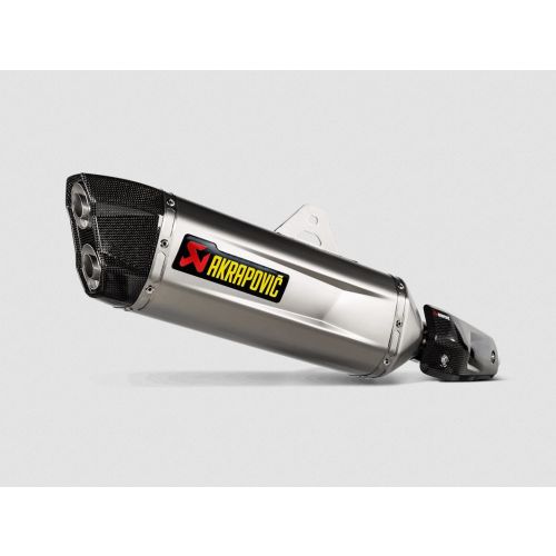 01-632-5852-0 Exhaust Akrapovic slip-on, Titan, black for Yamaha Tenere 700 / World Raid